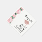 Gefeliciteerd Klasse 2025 Afstuderen Bloemen Afstu Servet (Hoek)