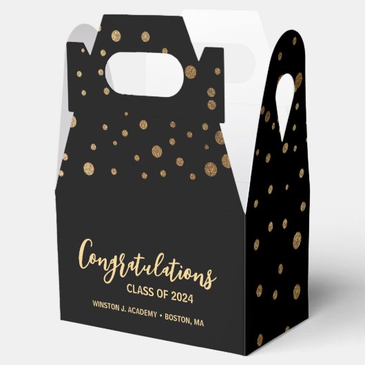 Gefeliciteerd klasse van 2024 afstuderen custom bedankdoosjes (Geopend)