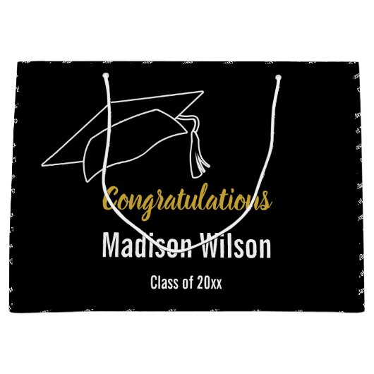 Gefeliciteerd Klasse van 2024 Sjabloon Groot Cadeauzakje (Voorkant)