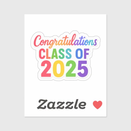 Gefeliciteerd Klasse van 2025 Sticker (Vel)
