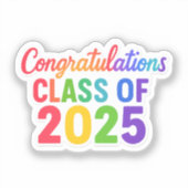 Gefeliciteerd Klasse van 2025 Sticker (Voorkant)