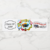 Gefeliciteerd Klasse van Personaliseer Jaar Waterfles Etiket (Enkel label)