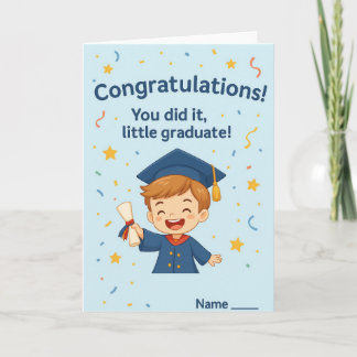 Gefeliciteerd Kleine Afgestudeerde – Kinderen Afst Bedankkaart
