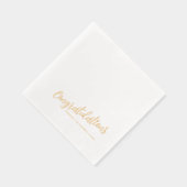 Gefeliciteerd kleine hart bruiloft paar evenement folie servetten (Rechts)