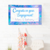 Gefeliciteerd! Kleurrijke, aangepaste verloving ba Spandoek (Insitu)