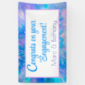 Gefeliciteerd! Kleurrijke, aangepaste verloving ba Spandoek (Verticaal)