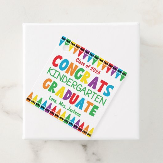Gefeliciteerd Kleuterschool Afstuderen Bedankjes Labels (In situ)
