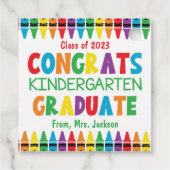 Gefeliciteerd Kleuterschool Afstuderen Bedankjes Labels (Achterkant)