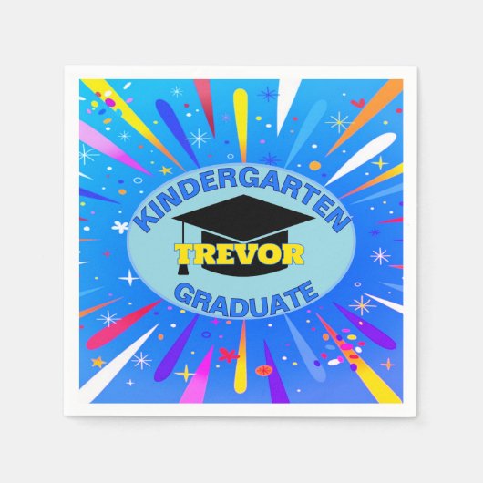 Gefeliciteerd! Kleuterschool Afstuderen Custom Servet (Voorkant)