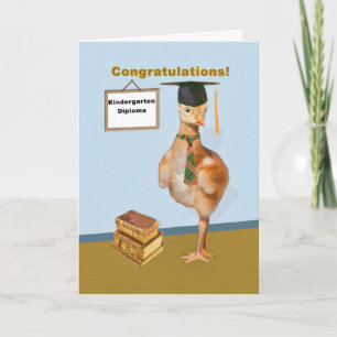 Gefeliciteerd, kleuterschool Afstuderen Kaart