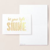 Gefeliciteerd - Laat je licht schijnen Goud Folie Kaarten (Display)