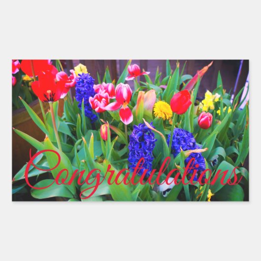 Gefeliciteerd, lentevloeren #3 Stickers (Voorkant)