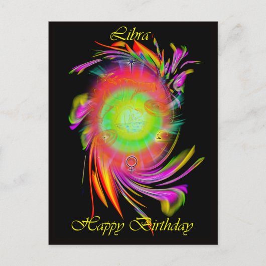 Gefeliciteerd Libra Briefkaart (Voorkant)