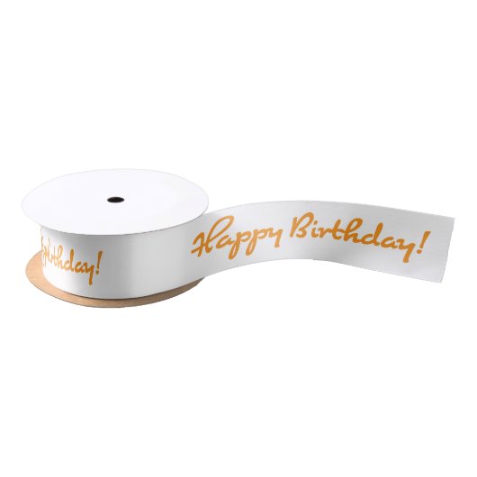 Gefeliciteerd! Licht Oranje Casual Medium Script Lint (Spoel)
