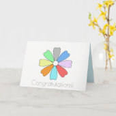Gefeliciteerd Lucky Flower Wenskaart Kaart (Gele Bloem)