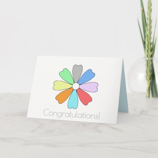 Gefeliciteerd Lucky Flower Wenskaart Kaart (Voorkant)