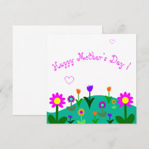 Gefeliciteerd mama op voorjaarsbloemen in de c kaart