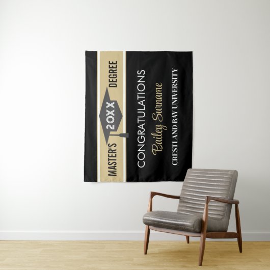 Gefeliciteerd Master Degree feest Tapijt Wandkleed (In situ)