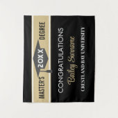 Gefeliciteerd Master Degree feest Tapijt Wandkleed (Voorkant)