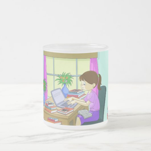 Gefeliciteerd mastergraad, grappige boeken, Afstud Matglas Koffiemok (Center)