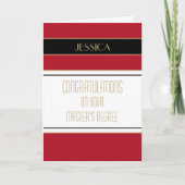 Gefeliciteerd Master's degree Afstuderen kaart (Voorkant)