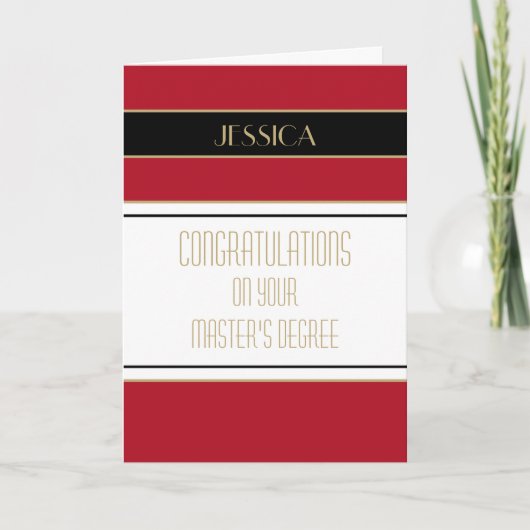 Gefeliciteerd Master's degree Afstuderen kaart (Voorkant)