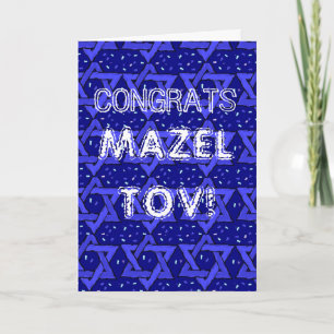 Gefeliciteerd Mazel Tov met je Bar Mitswa Kaart