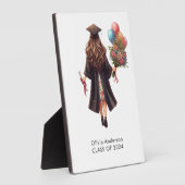 Gefeliciteerd Meisje Waterverf Afstuderen Fotoplaat (Zijkant)