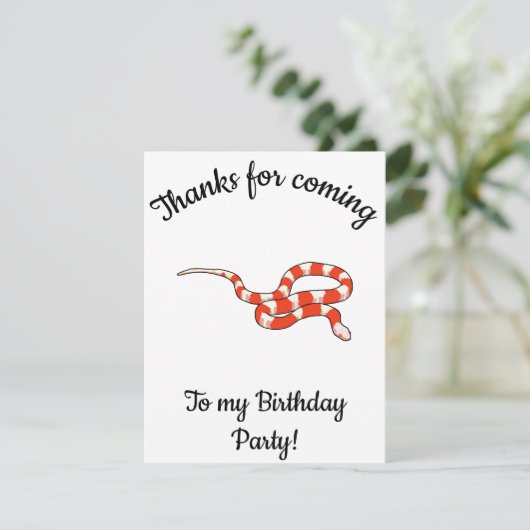 Gefeliciteerd Melkslang Bedankkaart (Staand voorkant)