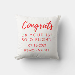 Gefeliciteerd met 1st solo - aanpasbare kussen