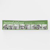 Gefeliciteerd met 8 Aangepaste tekst voor fotocoll Spandoek (Horizontaal)