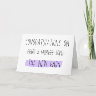 Gefeliciteerd met (9 maanden nuchter) BABY Kaart