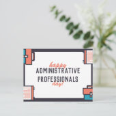 Gefeliciteerd met administratieve professionalsdag briefkaart (Staand voorkant)