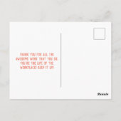 Gefeliciteerd met administratieve professionalsdag briefkaart (Achterkant)