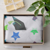 Gefeliciteerd met afstudeercap en diploma tissuepapier (Geschenk)