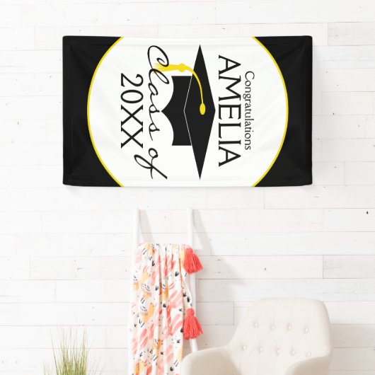 Gefeliciteerd met Afstuderen aangepaste naam Spandoek (Insitu)