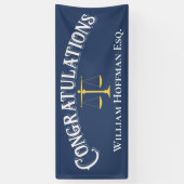 Gefeliciteerd met Afstuderen Advocaat Spandoek (Verticaal)