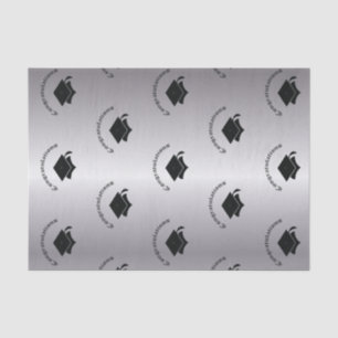 Gefeliciteerd met Afstuderen Silver-weefselpapier Tissuepapier