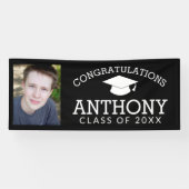 Gefeliciteerd met Afstuderen studiepunt en foto Spandoek (Horizontaal)