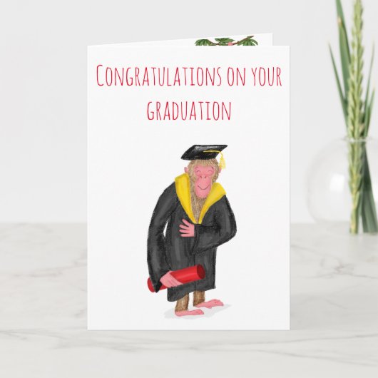 Gefeliciteerd met afstuderen van Funny Mapkey Kaart (Voorkant)