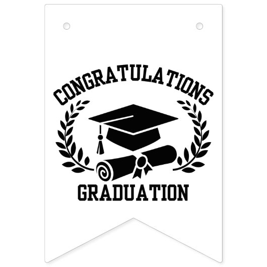 Gefeliciteerd Met Afstuderen Vlaggenlijn Banner (Derde vlag)