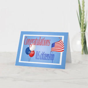 Gefeliciteerd met Amerikaans staatsburgerschap vla Kaart