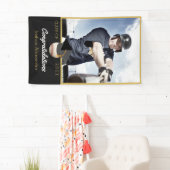 Gefeliciteerd met Baseball-speler op foto afstuder Spandoek (Insitu)