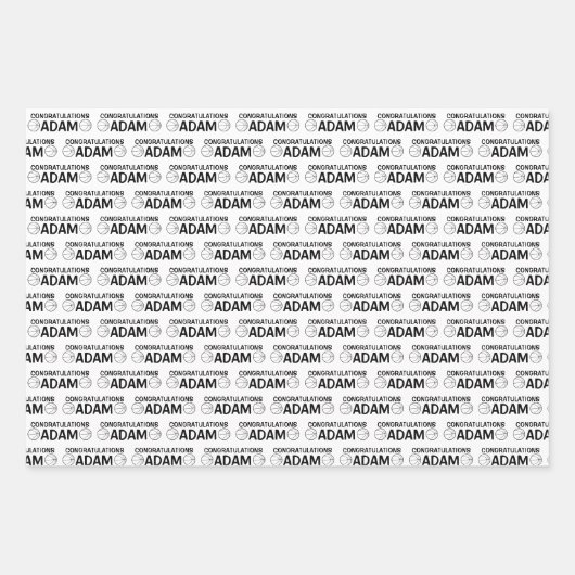 Gefeliciteerd met Basketball Wrapping Paper Sheets (Voorkant 2)