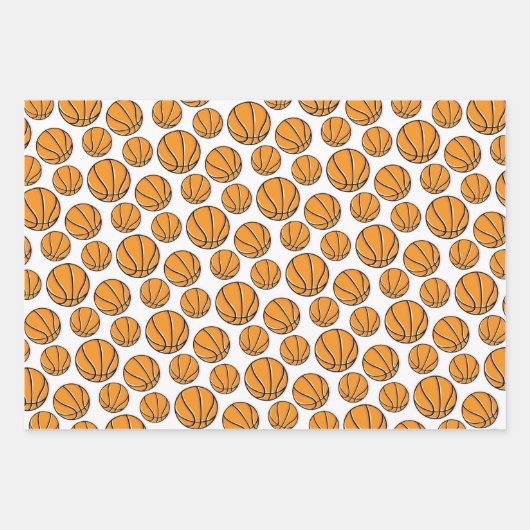 Gefeliciteerd met Basketball Wrapping Paper Sheets (Voorkant)