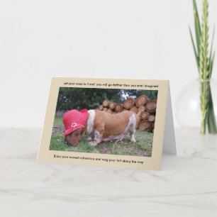 Gefeliciteerd met Basset Hound Card Kaart