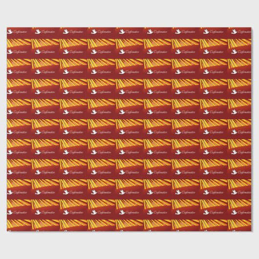 Gefeliciteerd met bevestiging Dove met Gold en Re Cadeaupapier (Vlak)