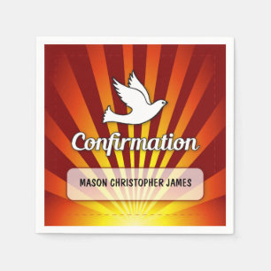 Gefeliciteerd met bevestiging Dove met Gold en Re Servet