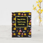 Gefeliciteerd met Birthday School Crossing Kaart (Gele Bloem)