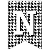 Gefeliciteerd met Black and White Houndstooth Vlaggetjes (Derde vlag)